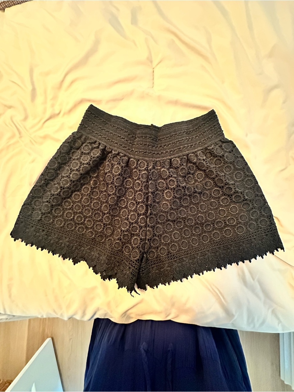 Black Crochet Lace Women’s Shorts